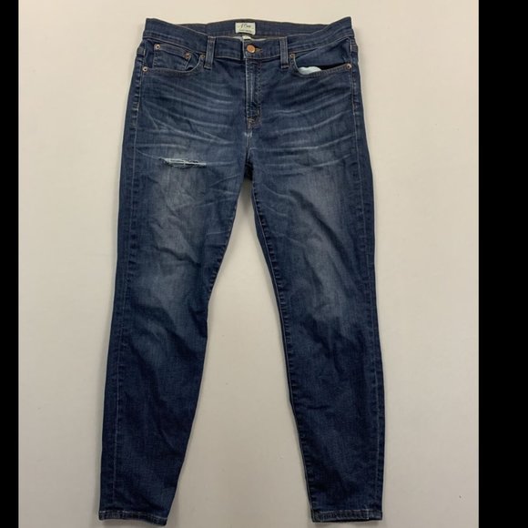 J Crew Women's Blue Toothpick Skinny Fit Jeans 31